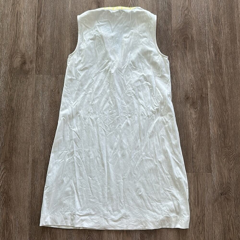 Spartina 449 White Sleeveless Mini Dress with Pink and Lime Trim - Picture 5 of 5